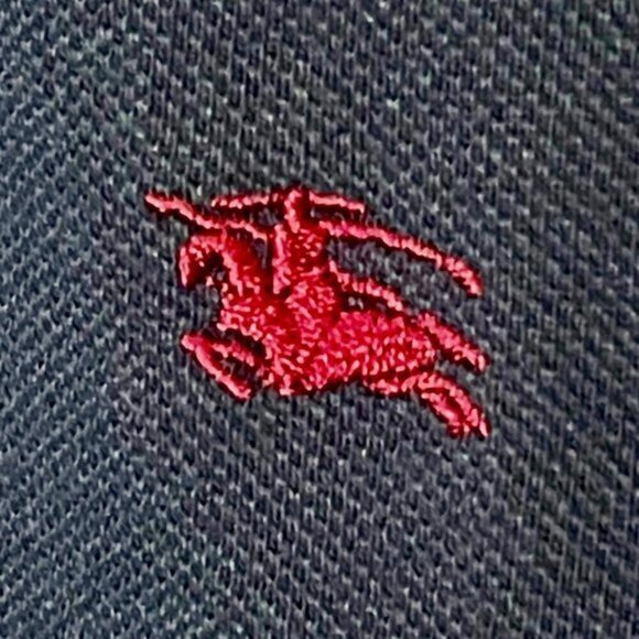 Burberry Men's Navy Blue Polo Shirt, Size Large, Certified Authentic *GUC* - Picture 4 of 9